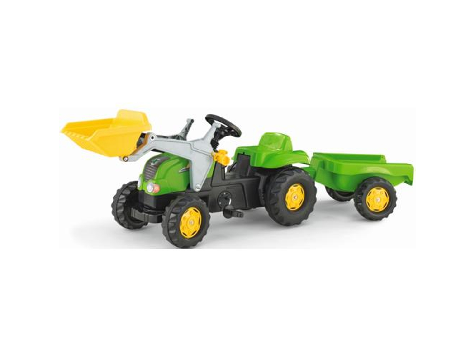 Conjunto de Tractor ROLLYTOYS Kid con Remolque y Cargador Verde