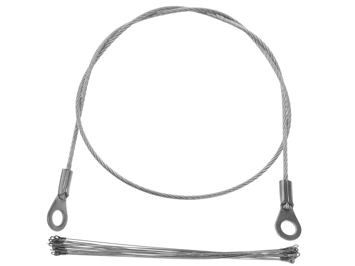 Juego de 20 cables de seguridad de acero inoxidable, correas anticaídas para colgar cuadros, resistentes y duraderos. Gokoco