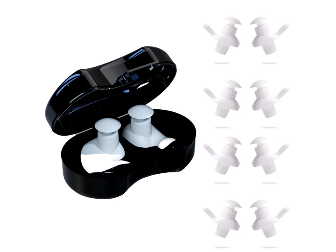 HYMNORA Tapones para Natación en Silicona, Reutilizables, Suaves, Impermeables, para Adultos y Niños, para Natación, Surf, Esnórquel