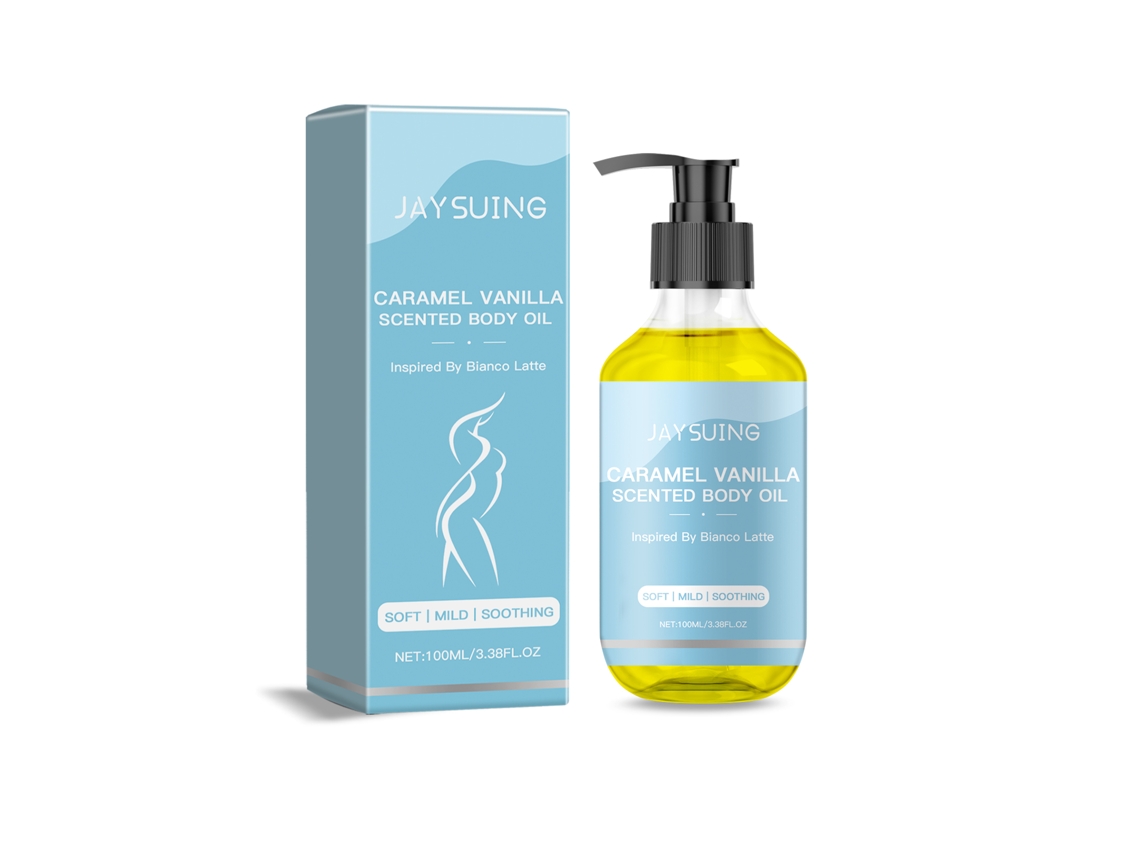 Aceite corporal de caramelo y vainilla