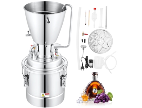 VEVOR Máquina destiladora de Alcohol de 3 galones, equipo de elaboración de cerveza, alambique casero de whisky DIY
