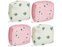 2026-4 Bolsas De Maquillaje Pequeñas Para Bolso Organizador De Cosméticos Portátil Con Cremallera (plantas)