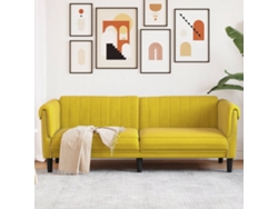 Sofá De 3 Plazas Terciopelo Amarillo