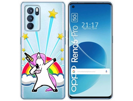 Carcasa Oppo Reno 6 Pro 5G TUMUNDOSMARTPHONE Dibujos Transparente