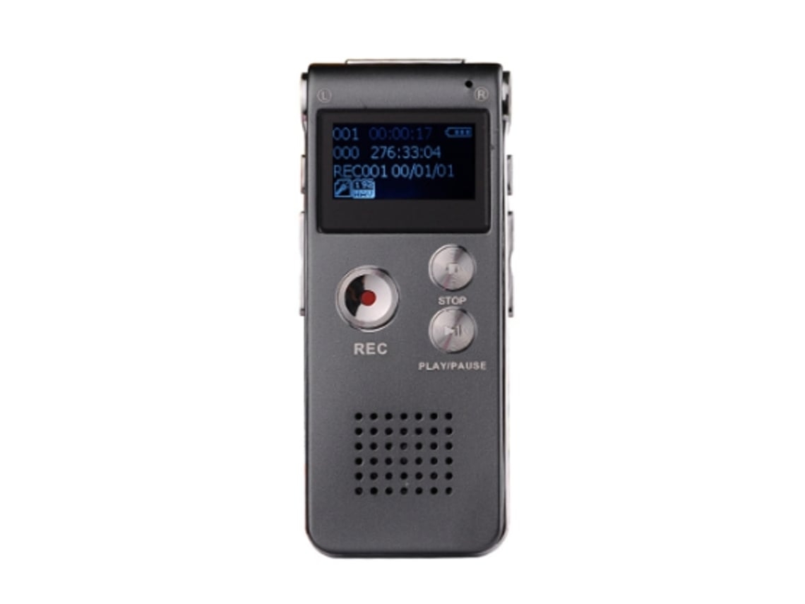 Grabadora de Voz Digital para Conferencias Reuniones Entrevistas Grabadora de Audio de 32 GB Mini Grabadora de Cinta portátil Reproducción USB Gris YEMAESRE