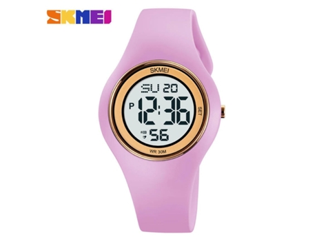 Relojes deportivos para mujer Calendario Semana Pantalla Reloj digital LED resistente al agua - Púrpura VEANXIN