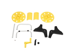 Carrito para manguera de jardín amarillo de 30 m