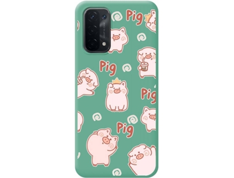 Carcasa Oppo A54 5G / A74 5G TUMUNDOSMARTPHONE Cerdos Verde