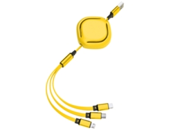 Cable De Datos Retráctil 3 En 1 (carga Rápida 3a, Extensible Hasta 1,1 M)