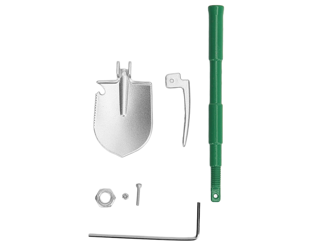 Pala metálica de aluminio ajustable para vehículos RC Crawler, accesorio decorativo verde para vehículos RC.