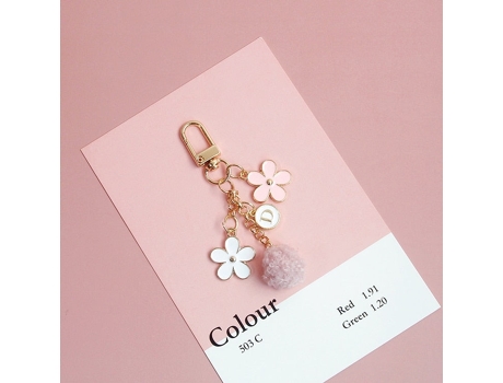 Estuche de decoración de flores para Apple Airpods Llavero de silicona SLOWMOOSE [M]