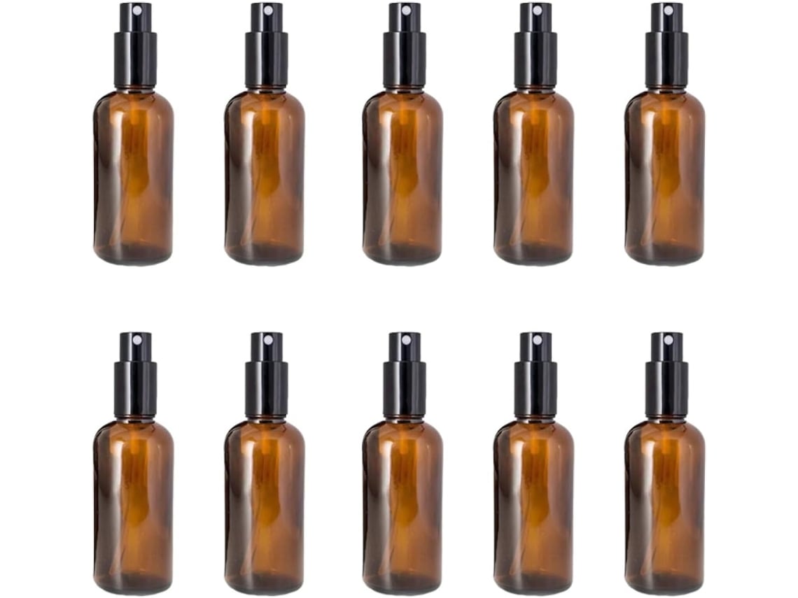 Juego De 10 Botellas De Vidrio Vacías Con Pulverizador, Rellenables, Para Perfume Y