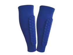 1 par de espinilleras de fútbol, protectores de pantorrilla M (azul) Digitallab