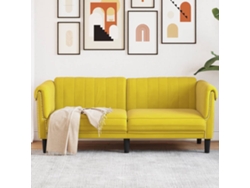 Sofá De 2 Plazas | Sofá De Salón | Sofá De Descanso Terciopelo Amarillo Wsd403407