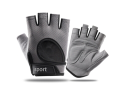Guantes de ciclismo de medio dedo, transpirables, resistentes al desgaste y antideslizantes, color gris oscuro/m Gertiz