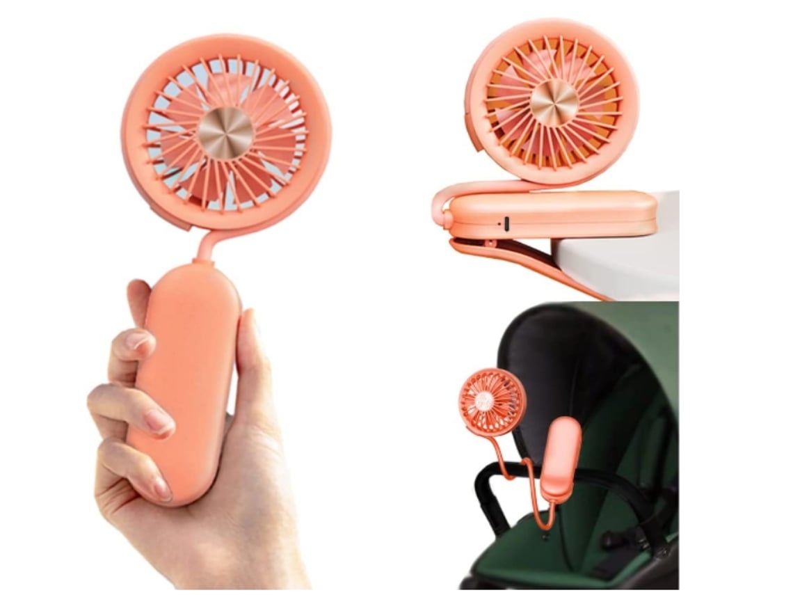 Ventilador Portátil ENZON 3-1l Rosa