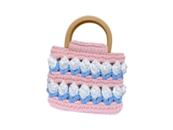 Kit de bricolaje: Bolso de punto floral colorido para amigos y familiares.