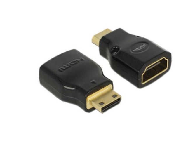 Adaptador DELOCK 65665 Mini-HDMI HDMI Negro
