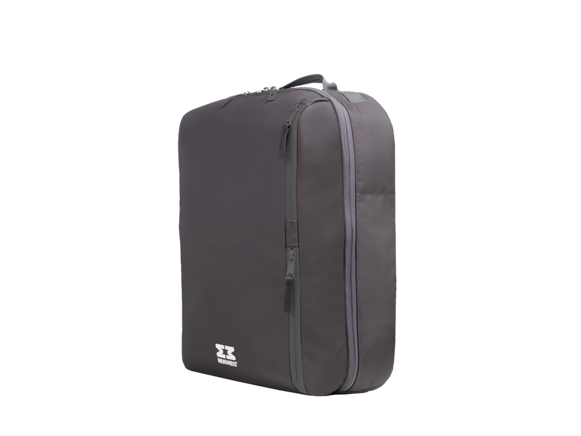 Mochila MINIMEIS Antracita con Detalles En Naranja