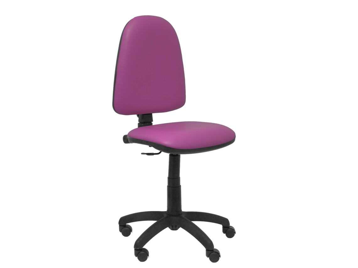 Silla De Oficina Aýna Con Mecanismo Contacto Permanente Básico Tapizada Con Similpiel Color Morado