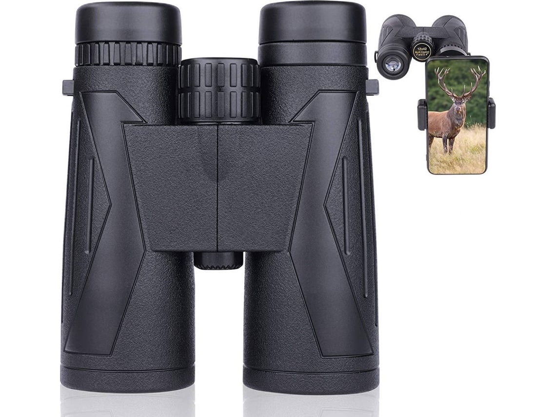 Prismáticos ENKERS Telescopios plegables compactos 30X60 con visión nocturna en condiciones de poca luz para adultos y niños,-Negro
