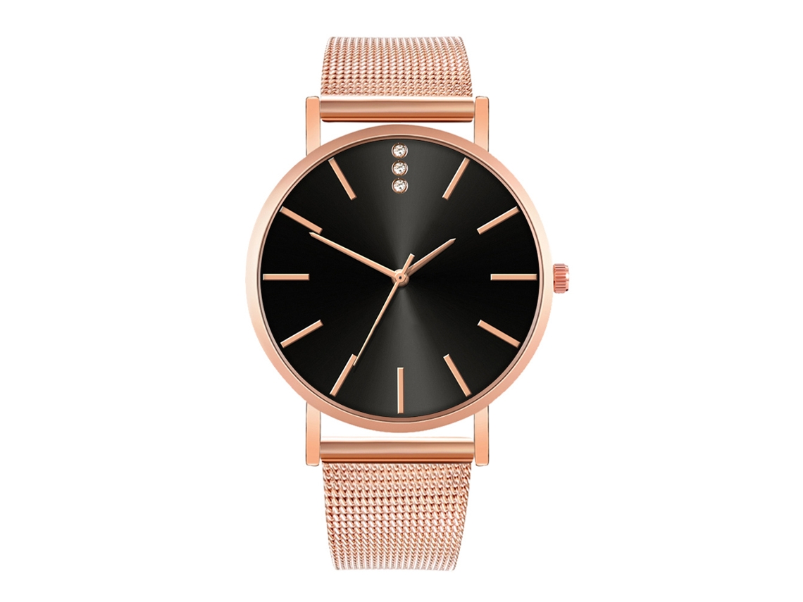 Reloj De Moda Para Hombre Y Mujer, Correa De Malla, Esfera Redonda, Cuarzo, Para Pareja 4