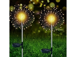 Luces Solares Para Exteriores, 150 Led, Luces Solares Para Fuegos Artificiales, Bricolaje, Impermeables, Decoración De Jardín, Navidad, Boda (blanco Cálido)