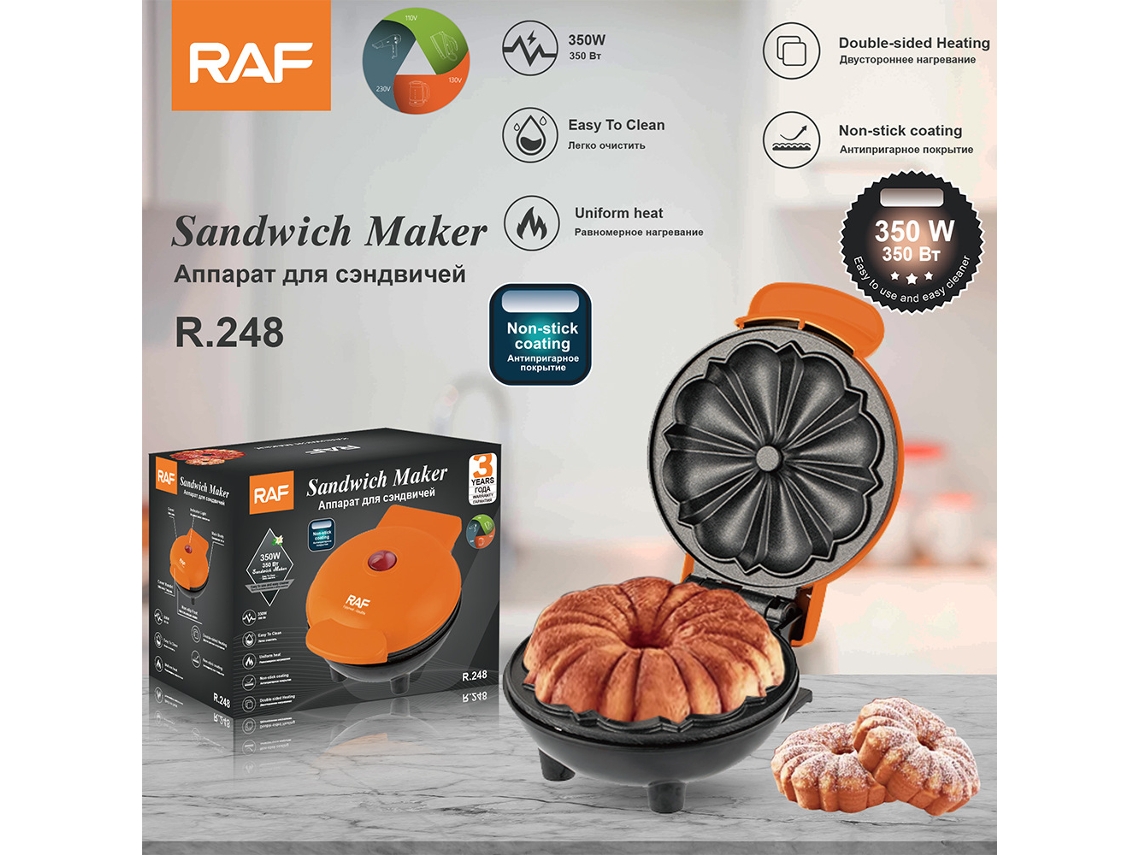 Minimáquina para hornear de calabaza de doble cara para desayuno, multifunción, Eurogauge Home