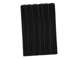 Limpiadores de pipa de felpa gruesos y duraderos para niños, color negro slowmoose