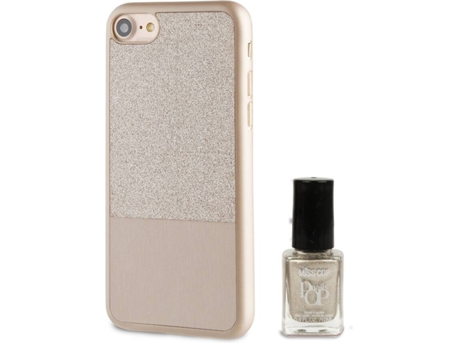 Funda iPhone 6, 6s, 7, 8 MUVIT Ultrifina Verniz Dorado