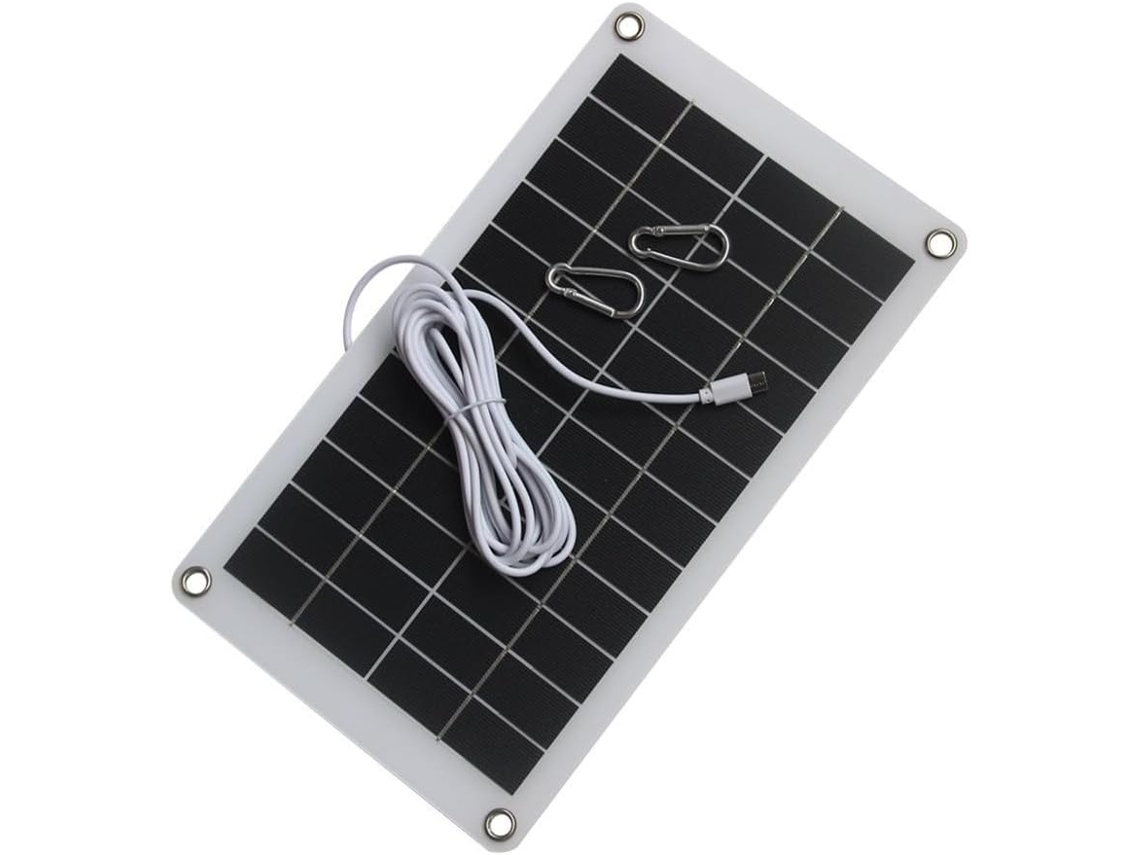 Cargador Solar De 10 W Y 12 V Con Salida Usb, Panel Compacto Y Ligero.