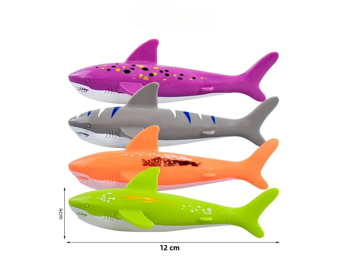 (4 Pulseras De Juguete De Buceo Con Temática De Tiburón), Juguete Flotante Cognitivo, Colorido Juguete De Playa De Verano.