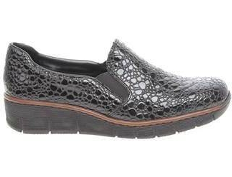 Zapatos RIEKER Šedé Mujer (40 - Negro)