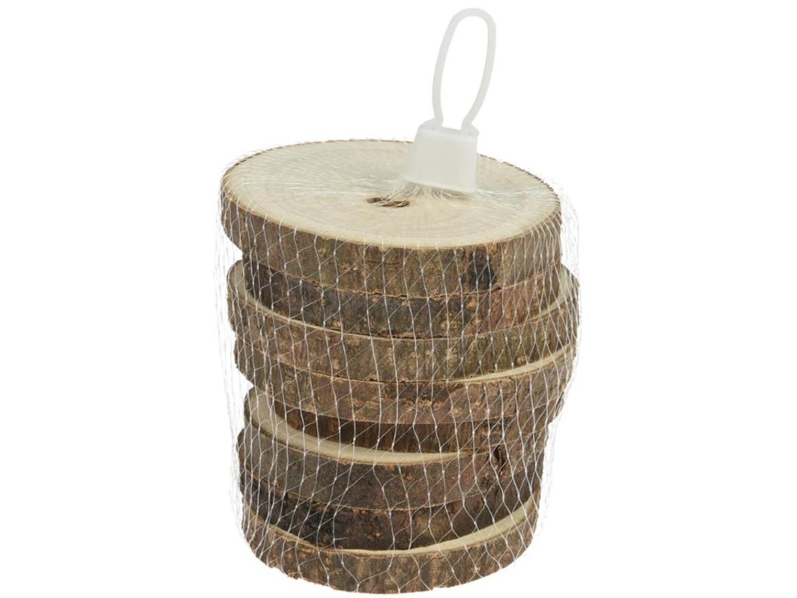 Posavasos madera tronco 8 cm bolsa 8