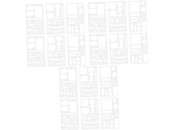 Juego de 3 cuadernos/libretas para pintar maquetas con plantillas reutilizables.