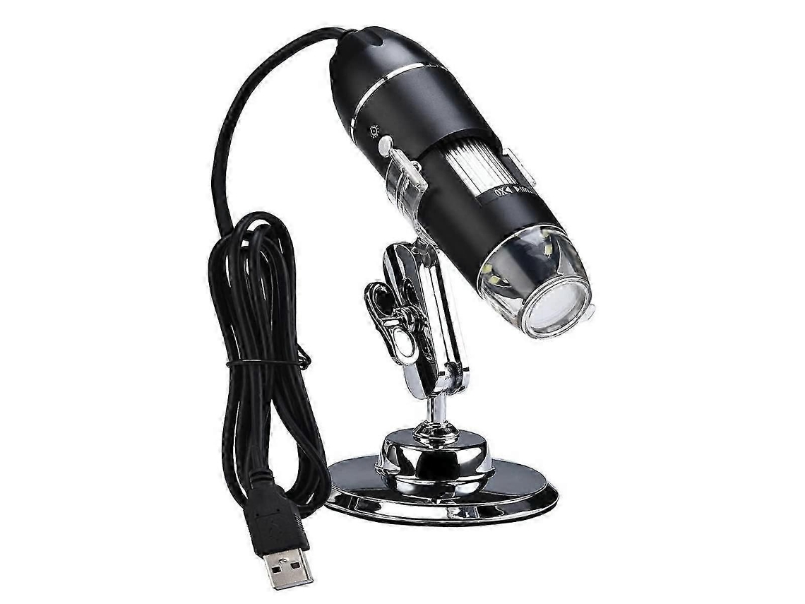 Accesorios para microscopios de laboratorio 2025: Microscopio digital USB portátil con aumentos de 1000x y 1600x y 8 luces LED.