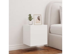Mueble TV de pared | Mueble TV | Mueble TV con luces LED 40,5x35x40 cm Blanco