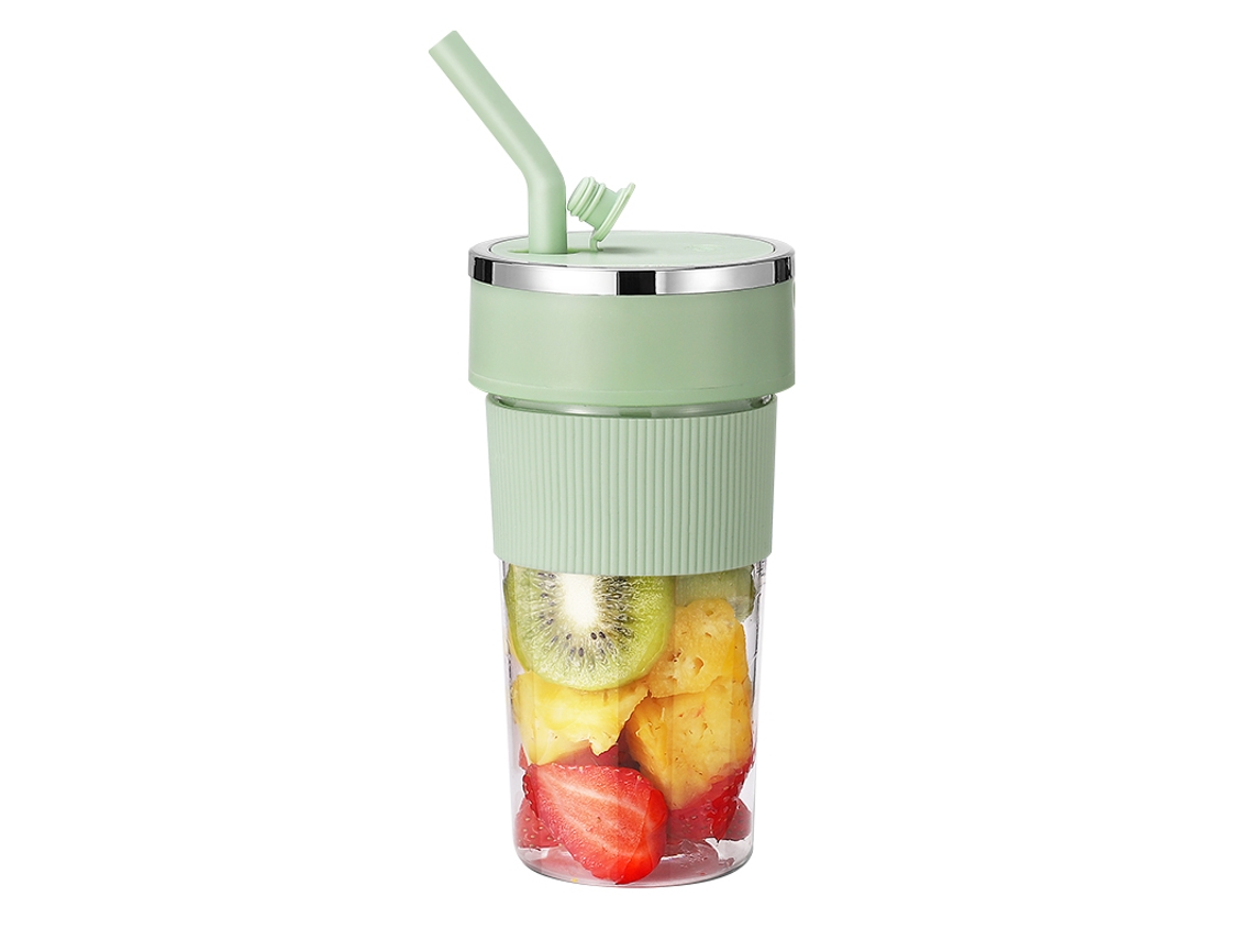 Vasos para licuadora K1, gran capacidad y portátiles. Carga USB, uso doméstico. Sfushos (verde)