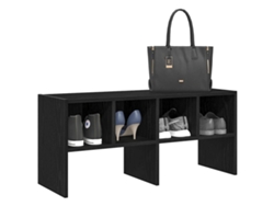 Zapatero | Armario Zapatero Apilable Roble Negro 89,5x30x40 Cm