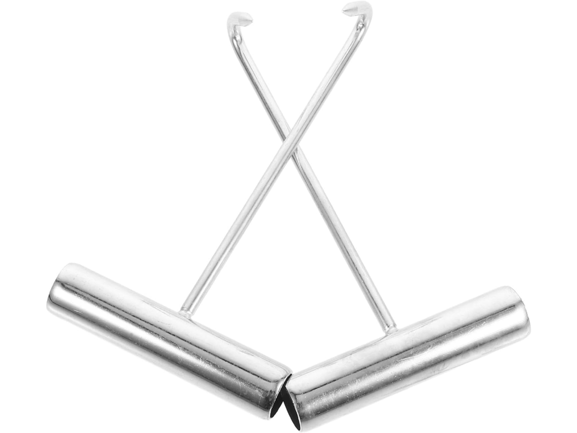 2 Ganchos Carne Hierro Galvanizado 15 Cm Mango T Barbacoa,