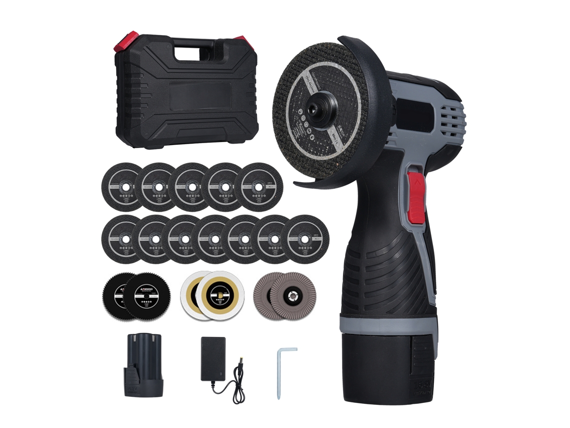 Pulidora Angular Inalámbrica De 28000 Rpm, 16,8 V, 2 Baterías De 1500 Mah Para Cortar Y Pulir.