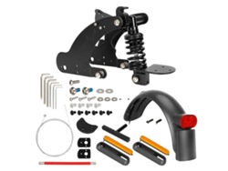 Kit de suspensión trasera para patinete Xiaomi 4 Pro, acero resistente, guardabarros ensanchados, color negro.