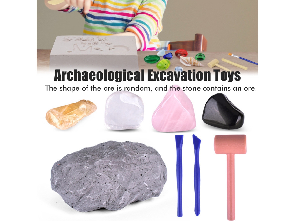 Juego De Juguetes Educativos De Ciencia Y Arqueología Con Minerales Para Niños.