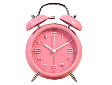 Reloj despertador digital estéreo de 4 pulgadas, reloj silencioso clásico creativo con campana doble para estudiantes