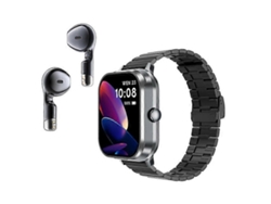 Reloj inteligente 2 en 1 D8 Pro con Bluetooth, TWS, monitorización de salud, llamadas Bluetooth y correa de acero. Ly Ebike