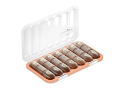 Organizador Semanal De Pastillas Chrui 21 Celdas 3 Veces Al Día Sin Bpa (marrón Transparente)