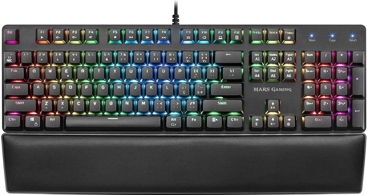 Teclado Gaming MARS GAMING MK5BPT (USB - Layout Portugués - Negro)