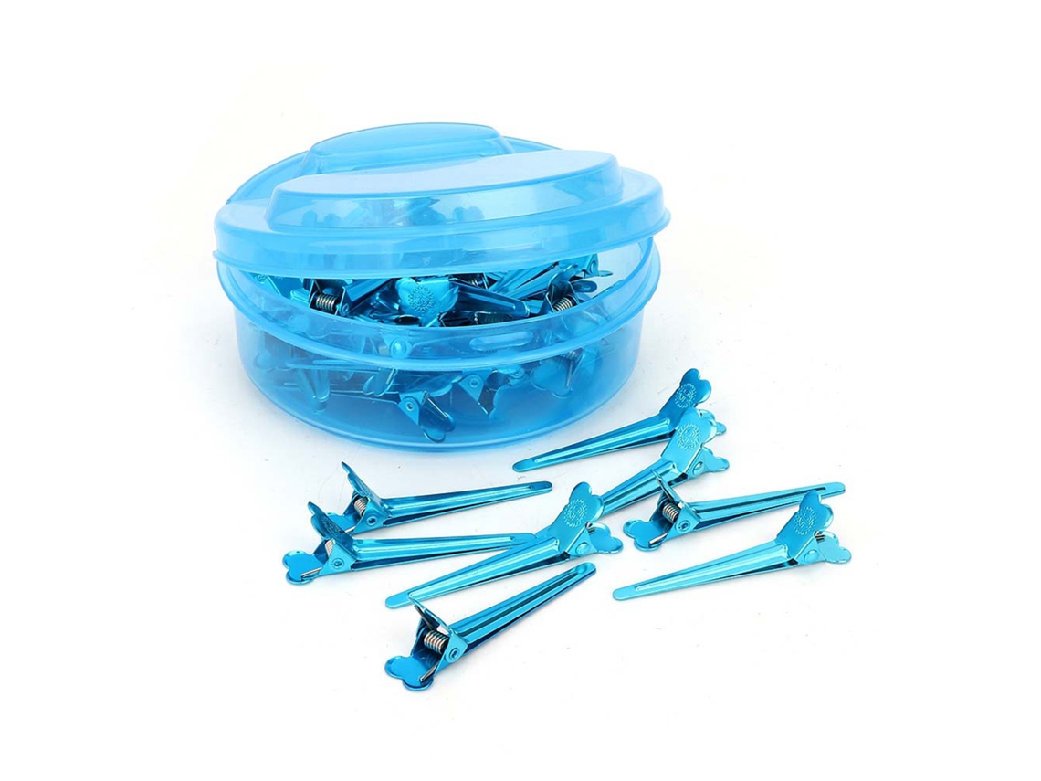 50 Broches De Pelo Mini Para Salón Herramienta De Peinado Clips De Pelo Estilo Azul
