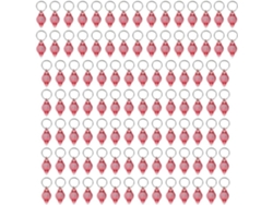 Paquete De 100 Linternas Led, 395 Nm, Color Rosa.