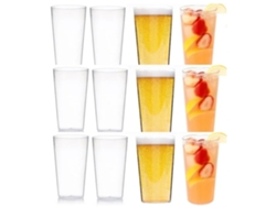 Vaso de plástico reutilizable, tamaño pequeño de 9 oz, perfecto para niños y para llevar, vaso de plástico ligero, duradero y resistente a los impactos.